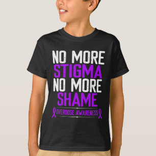 Medvetenhet Inte Mer Stigma Skam Lila Band T Shirt
