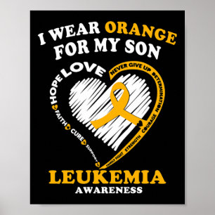Medvetenhet - jag Bäror Orange för min son Poster