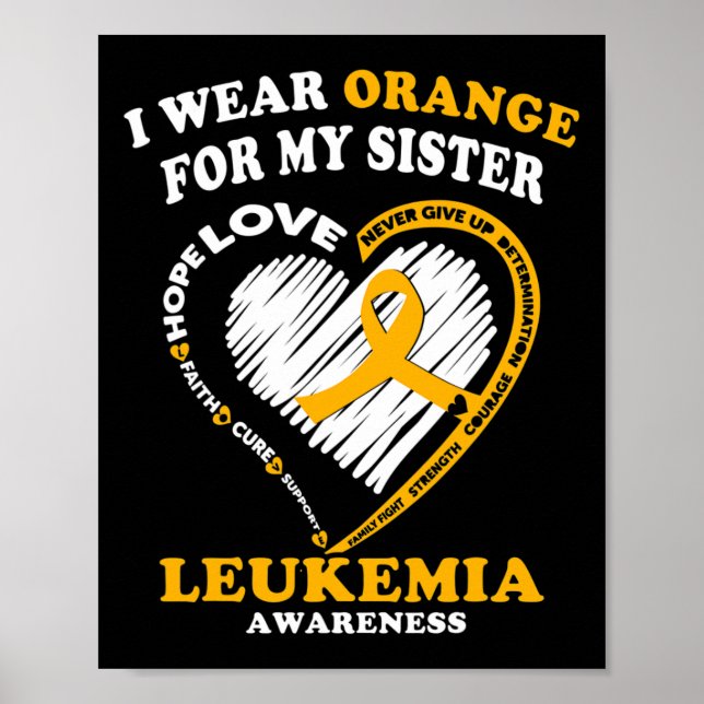 Medvetenhet - jag Bäror Orange för min syster Poster (Framsidan)