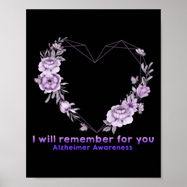 Medvetenhet Jag Kommer Att Minnas För Dig Blomma M Poster (Framsidan)