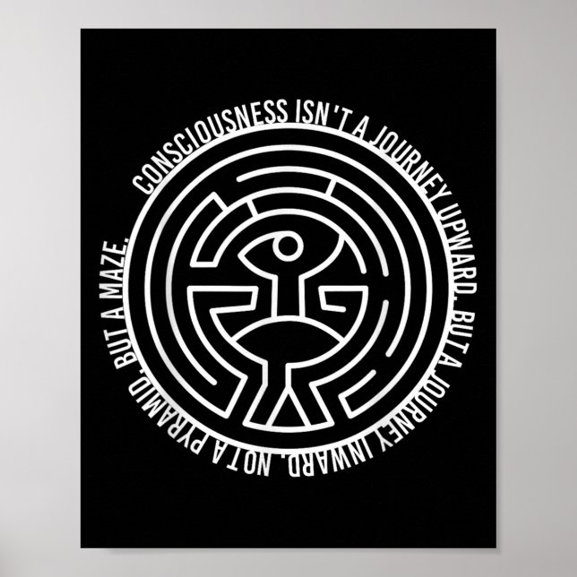 Medvetenhet Karta Western World Arnold Quote Poster (Framsidan)