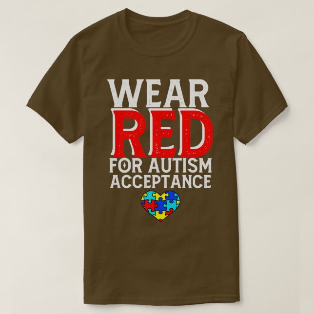 Medvetenhet och acceptans för autism 1 t shirt (Design framsida)