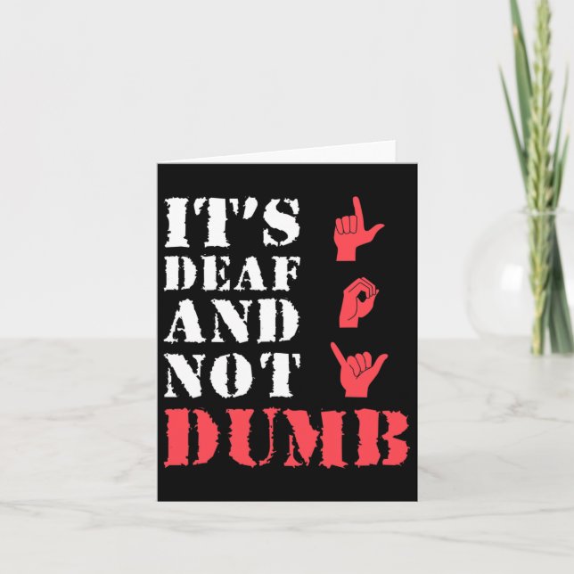 Medvetenhet Och Asl Handgest Deaf Pride  Kort (Framsida)