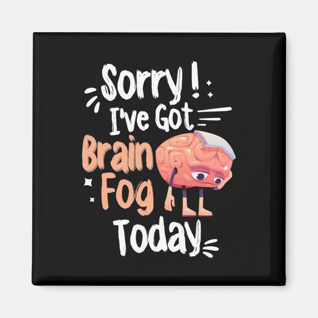 Medvetenhet och fibrofog Fibromyalgia Brain Fog Magnet (Framsidan)
