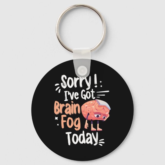 Medvetenhet och fibrofog Fibromyalgia Brain Fog Nyckelring (Framsida)