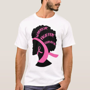 Medvetenhet om afrikansk amerikansk Rosa bröstcan T Shirt