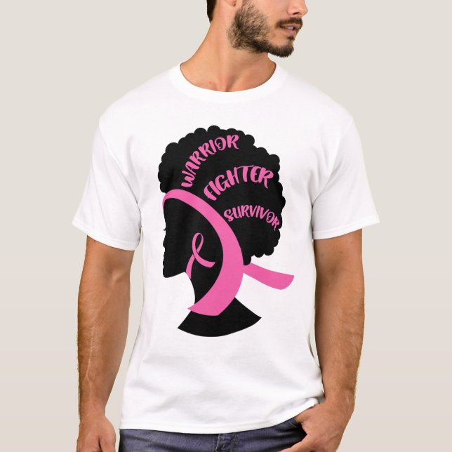Medvetenhet om afrikansk amerikansk Rosa bröstcanc T Shirt (Framsida)