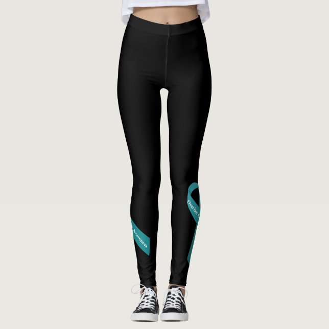 Medvetenhet om äggstockscancer leggings (Framsida)