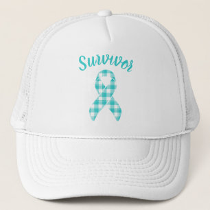 Medvetenhet om äggstockscancer Teal Ribbon överlev Keps