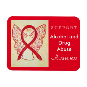 Medvetenhet om alkoholmissbruk Ribbon Magnet