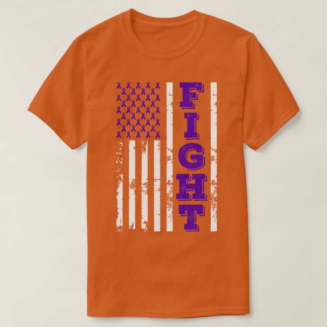 Medvetenhet om Alzheimers sjukdom Kamp mot amerika T Shirt (Design framsida)