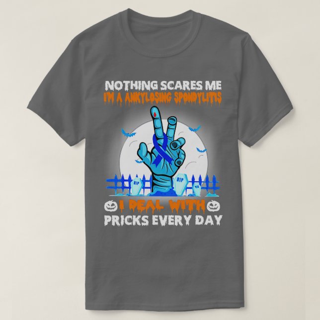 Medvetenhet om Ankylosing Spondylitis Awareness In T Shirt (Design framsida)