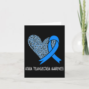 Medvetenhet om Ataxia Telangiectasia Blått band Kort