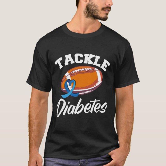 Medvetenhet om att bekämpa diabetes T1d Warrior Di T Shirt (Framsida)