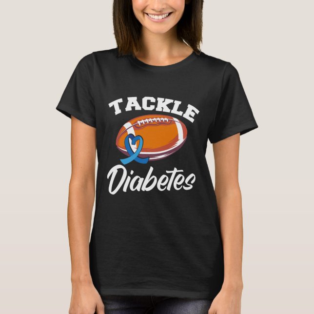 Medvetenhet om att bekämpa diabetes T1d Warrior Di T Shirt (Framsida)