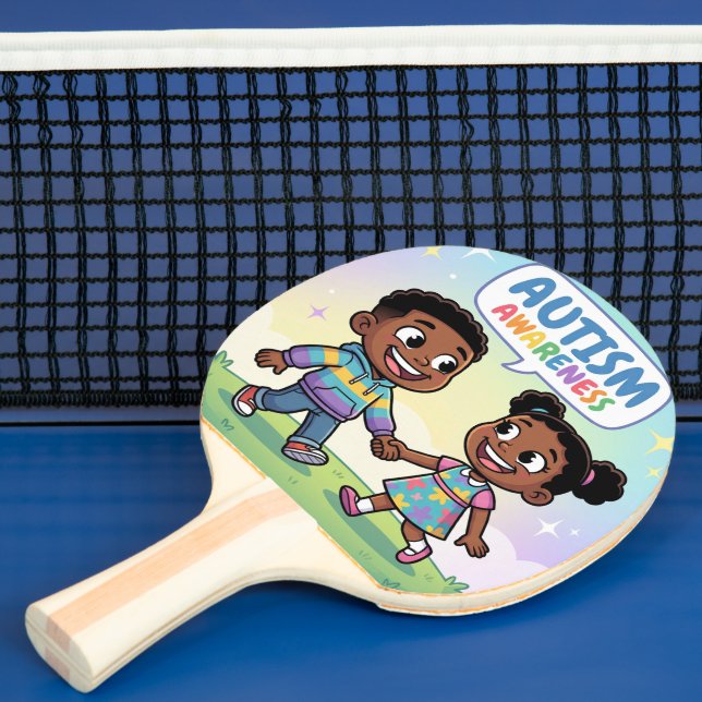 Medvetenhet om autism #2 pingisracket (Insitu)