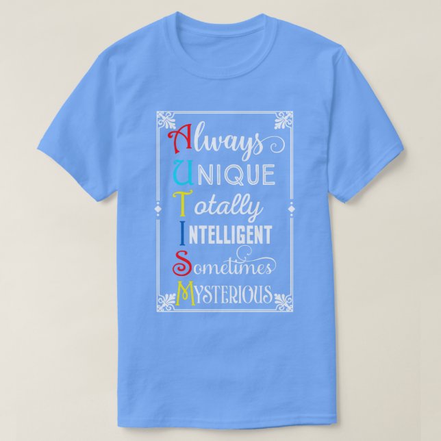 Medvetenhet om autism (9) t shirt (Design framsida)