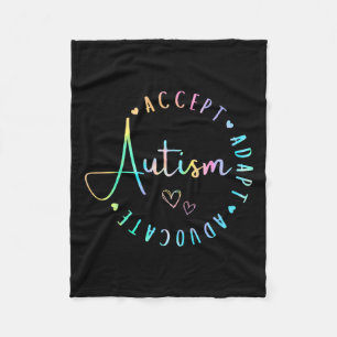 Medvetenhet om autism Acceptera Adapt-advokat förs Fleecefilt