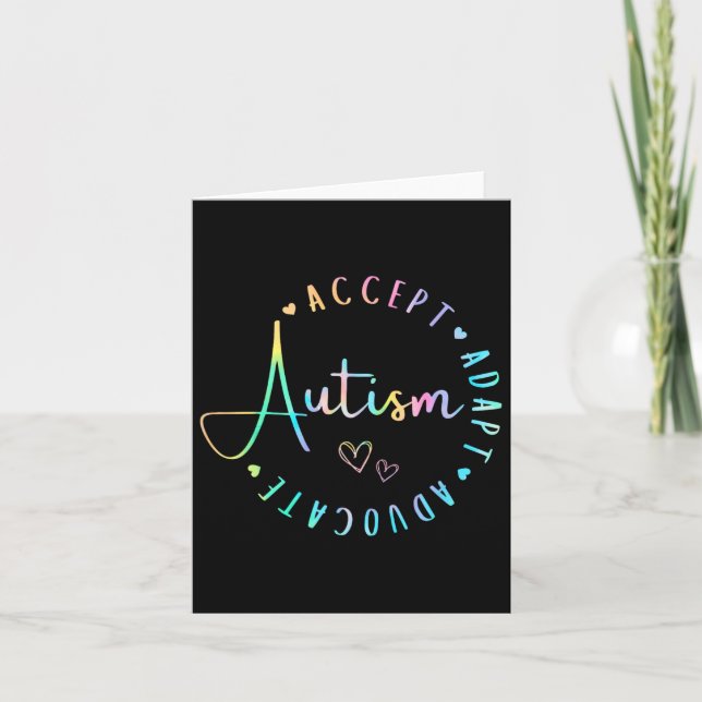 Medvetenhet om autism Acceptera Adapt-advokat förs Kort (Framsida)