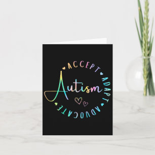 Medvetenhet om autism Acceptera Adapt-advokat förs Kort