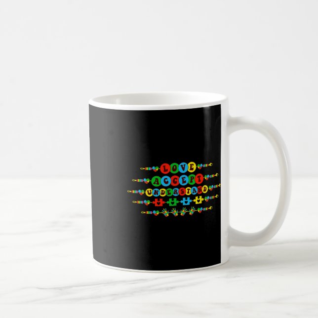 Medvetenhet om autism Acceptera Kärlek förstår Vän Kaffemugg (Höger)
