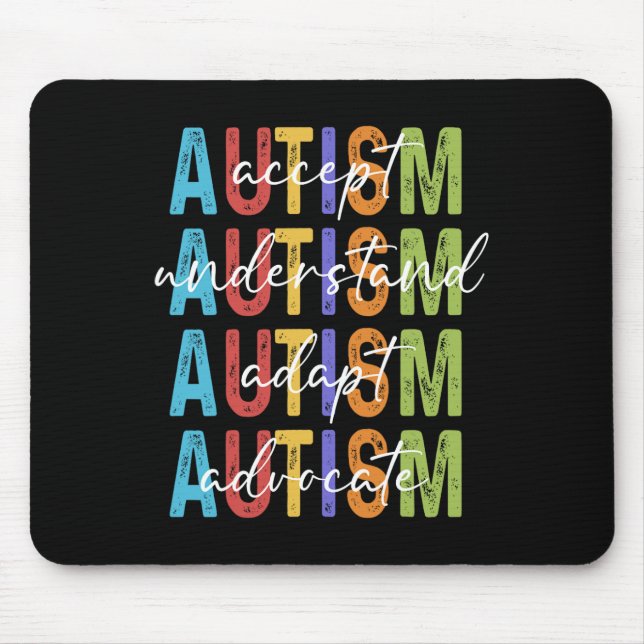 Medvetenhet om autism accepterade att förstå Adapt Musmatta (Framsidan)