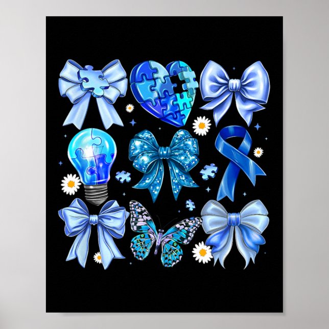 Medvetenhet om autism accepterar att förstå Pussel Poster (Framsidan)