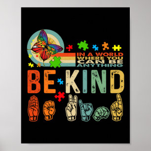 Medvetenhet om autism Awareness Asl Mamma Teacher Poster