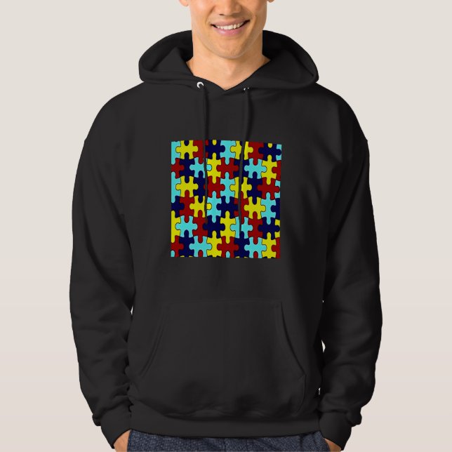 Medvetenhet om autism hoodie (Framsida)