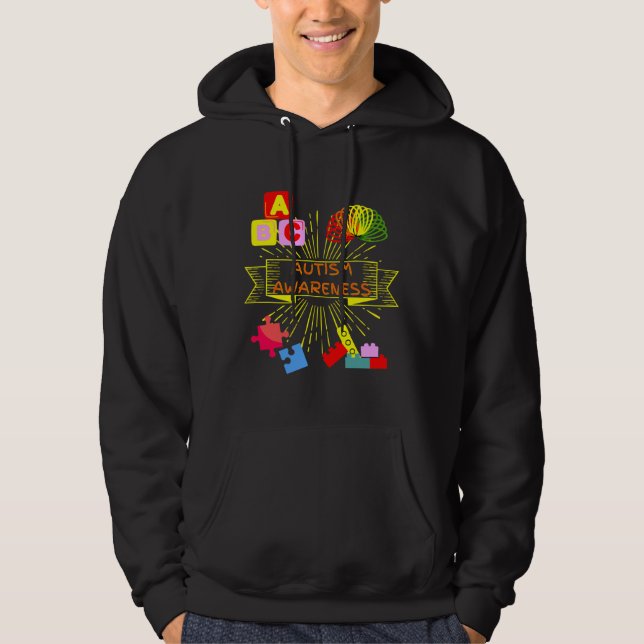 Medvetenhet om autism hoodie (Framsida)