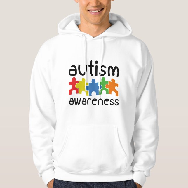 Medvetenhet om autism hoodie (Framsida)