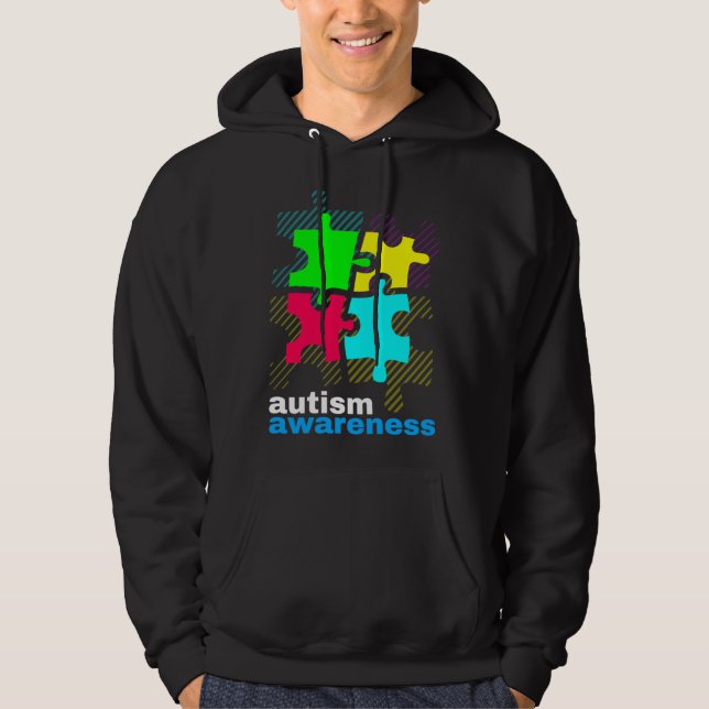 Medvetenhet om autism hoodie (Framsida)