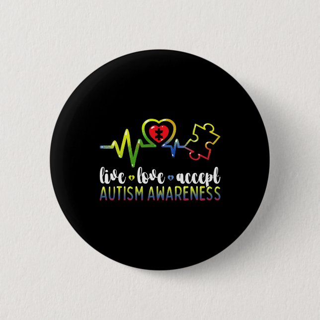 Medvetenhet om autism i Live Kärlek Knapp (Framsida)