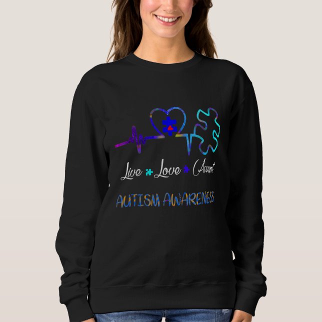 Medvetenhet om autism i Live Kärlek T Shirt (Framsida)