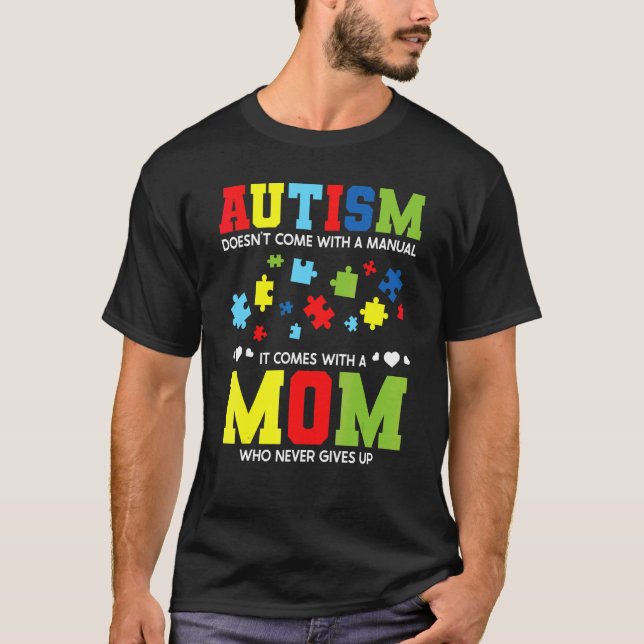Medvetenhet om autism i Mamma för medvetandegörand T Shirt (Framsida)