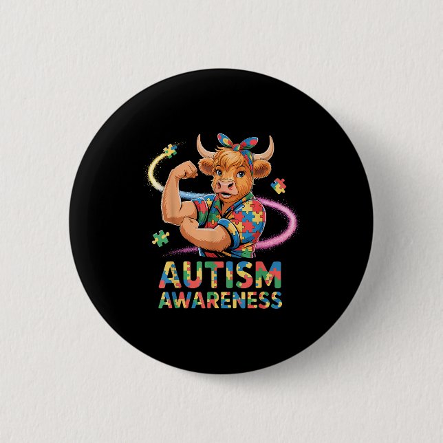 Medvetenhet om autism  knapp (Framsida)
