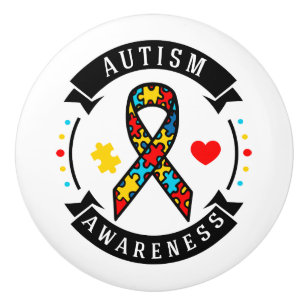 Medvetenhet om autism knopp