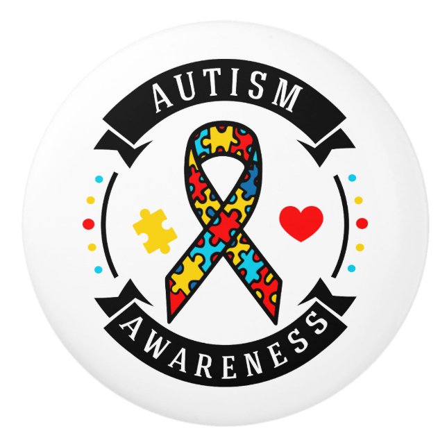 Medvetenhet om autism knopp (Framsidan)