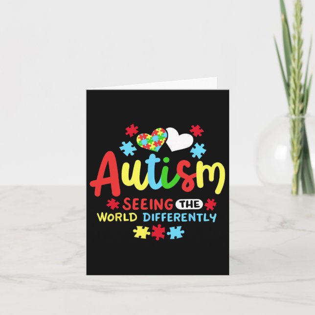 Medvetenhet om autism kort (Framsida)