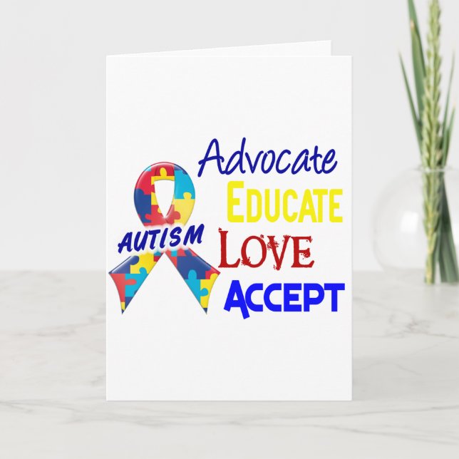 Medvetenhet om autism kort (Framsida)