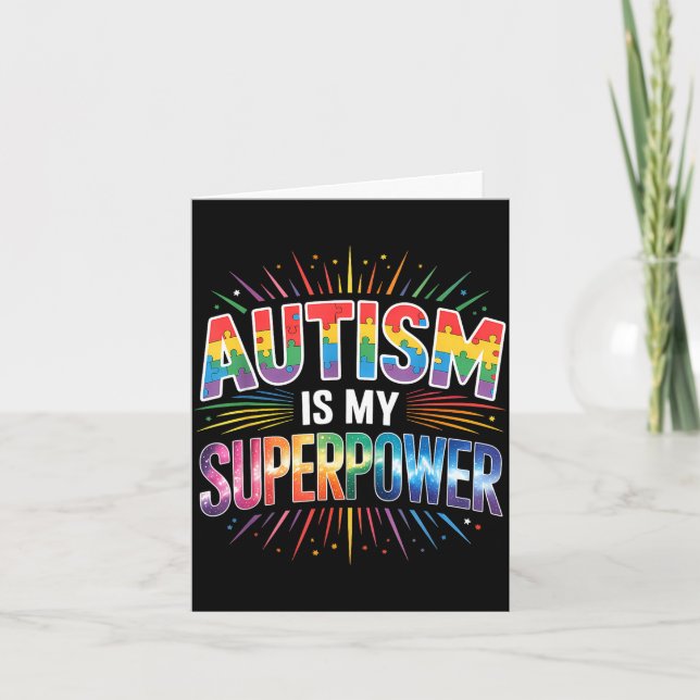 Medvetenhet om autism  kort (Framsida)