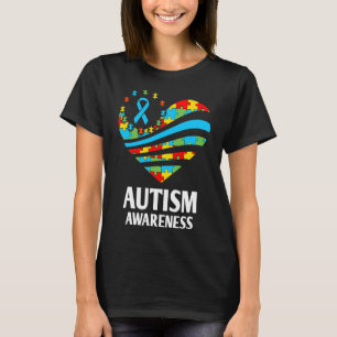 Medvetenhet om autism Kvinnor Hjärtstöd Autistiska T Shirt