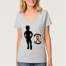 Medvetenhet om autism - Kvinnors grundläggande V-N T Shirt