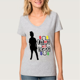Medvetenhet om autism - Kvinnors grundläggande V-N T Shirt