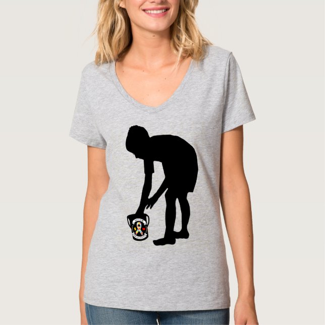 Medvetenhet om autism - Kvinnors grundläggande V-N T Shirt (Framsida)