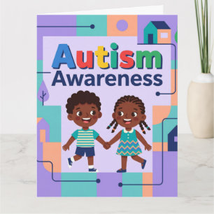 ^Medvetenhet om autism-Lägg till ditt speciella me Kort