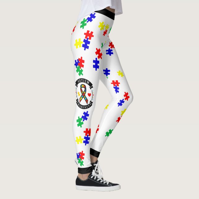 Medvetenhet om autism - leggings (Höger)