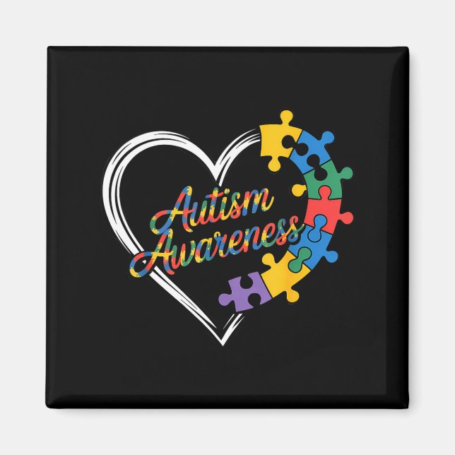 Medvetenhet om autism magnet (Framsidan)