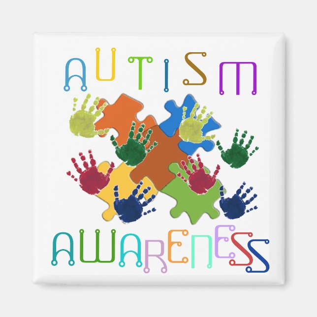 Medvetenhet om autism magnet (Framsidan)