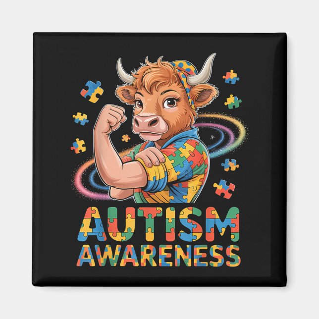 Medvetenhet om autism  magnet (Framsidan)